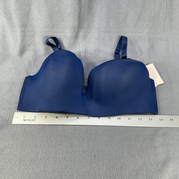 Auden Women's Size 36DD Nursing Bra Lightly Lined Wireless 2 Way Straps Blue New - Picture 9 of 14